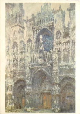 Catedral de Rouen — vista da fachada — reprodução por Monet — editor Hazan, n° 510