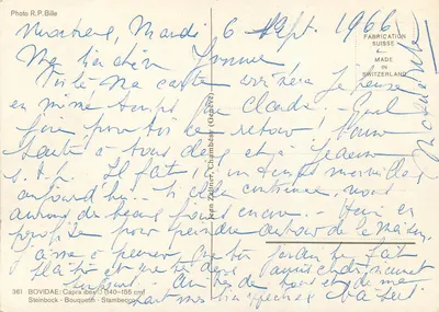 Dwa ibeks w Alpach — Fot. R.P. Bille — nr 361 — Rewers