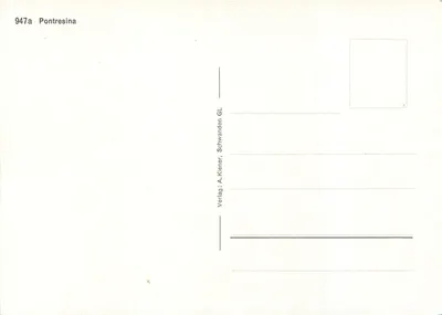 Pontresina — widok panoramiczny — A. Kiener, Schwanden GL — Rewers