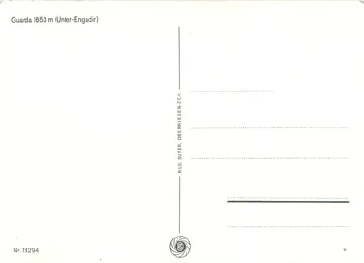 Guarda — 1653 m (Unter-Engadin) — Rud. Suter, Oberrieden-Z.CH. Nr. 18294 — Verso