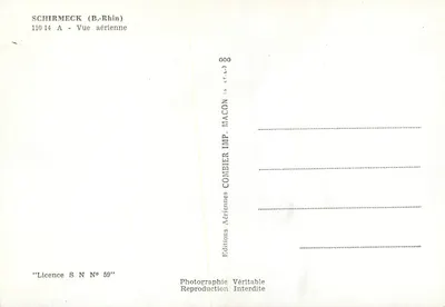Schirmeck (B.-Rhin) — Widok z powietrza — Wydawnictwo Aériennes Combier — Rewers