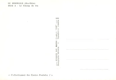 Le Hohwald (Bas-Rhin) — Le Champ du feu — Combier Imp. Mâcon — Verso