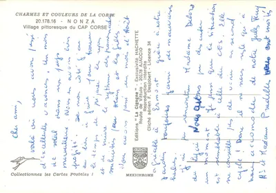 Nonza — Aldeia pitoresca do Cabo Corsa — Éditions Hachette — Verso