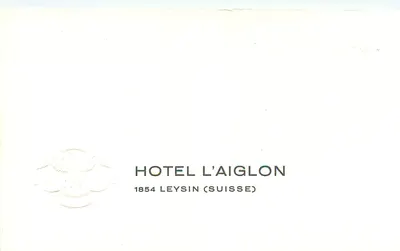 Hôtel L'Aiglon — Leysin (Szwajcaria) — wydawca nieznany, numer serii nie widoczny — Rewers