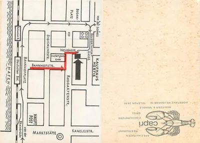Restauracja Capri — Konstanz, Niemcy — wydawca nieznany — Rewers