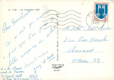 A Corniche d'Or — vista panorâmica — COMBIER IMP. (71 s.-et-L.) — Verso