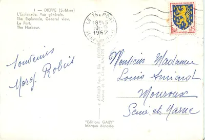 Dieppe — Widoki panoramiczne — Wydawnictwo Gaby, Nantes — Rewers