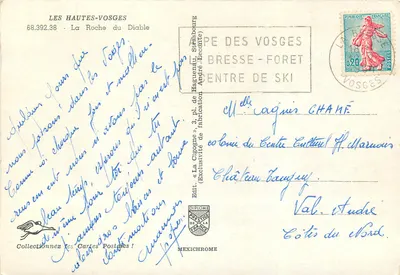 La Roche du Diable — Wysokie Vosgi — Wydawca IRIS — Rewers