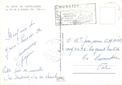 O Col da Schlucht — As Altas Vosges — edição Als — Verso
