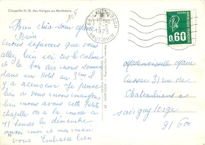Capela N.-D. das Neves no Markstein — Edições SAINT-LOUIS, n°52 — Verso