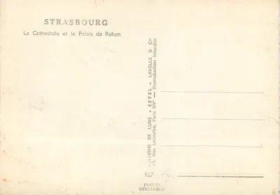 Strasburg — Katedra i Pałac Rohan — Wydawca Estel — Rewers
