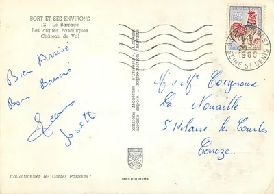 Bort les Orgues — Castelo de Val — Edições Modernas « Théolay » — Verso