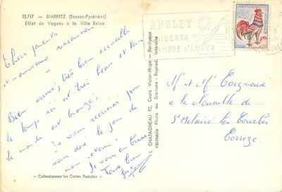 Anglet — Efekt fal przy Villi Belza — L. Chataigneau — Rewers