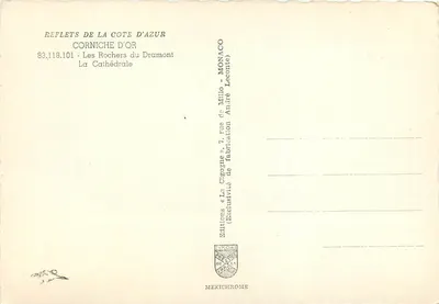 Die Felsen von Dramont — Die Kathedrale — Éditions Diplôme — Rückseite