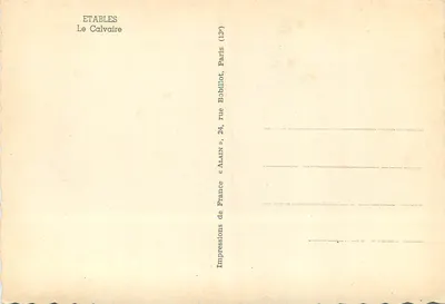 O Calvário — Etables (13e) — Alain — Verso