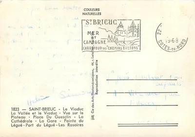 Saint-Brieuc — Widok panoramiczny — Spółka Sztuki Fotomechanicznej — Rewers