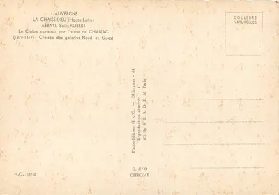 La Chaise-Dieu (Haute-Loire) — Abpia Saint-Robert — Krypta galerii Północnej i Zachodniej — G. d'O — Rewers