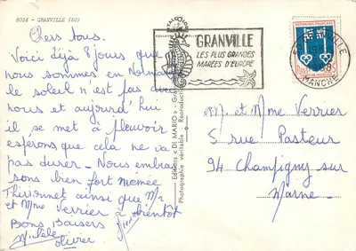 Granville — O porto, a praia, a maré alta — Edições « Di Mario » — Verso