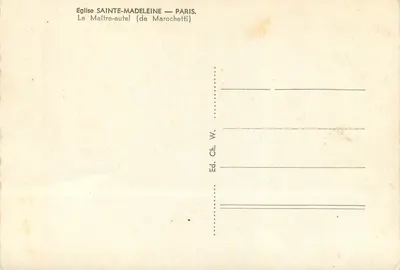 Kerk van Santa Madeleine — Parijs — Het Meesteraltaar (van Marochetti) — Achterkant
