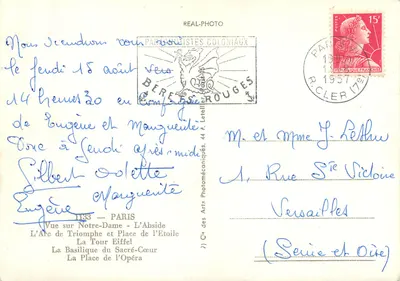 Parigi — Vista panoramica — Cie des Arts Photomécaniques, serie 1133 — Verso