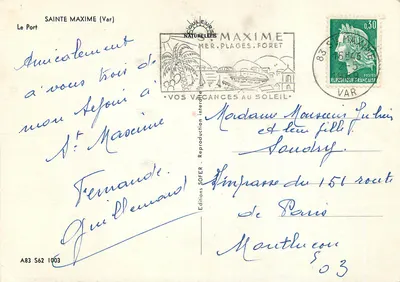 Sainte-Maxime (Var) — O Porto — Edições SOFER, série A83 S62 1003 — Verso