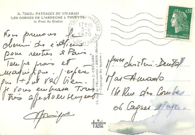 As Gorges da Ardèche em Thueyts — O Ponte do Diabo — Edições J. Cellard — Verso