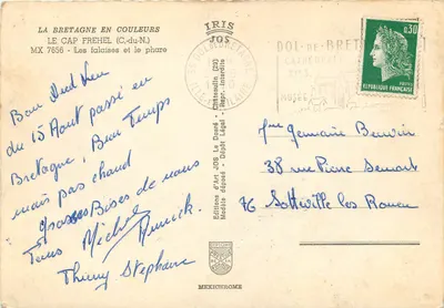 Kap Fréhel — falaise i far — Wydawnictwo Art JOS — Rewers