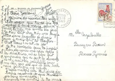 Cauterets — Pamiątka z Cauterets — Wydawca E.G. POUCE, n°360 — Rewers