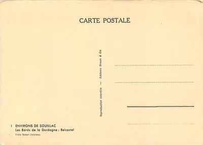 Belcastel — As Margens da Dordogne — Edições Braun & Cie — Verso