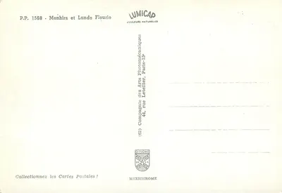 Menhirs en Bloeiende Landbouw — P.P. 1568 — Uitgever IRIS — Achterkant
