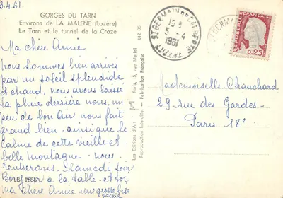 Góry Tarnu — Okolice La Malène (Lozère) — Wydawnictwo Sztuki — Rewers