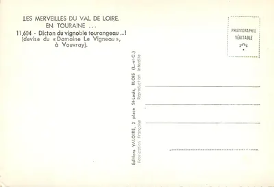 Crânio e placa funerária — Vouvant — Editor Valoire, n° 11.604 — Verso