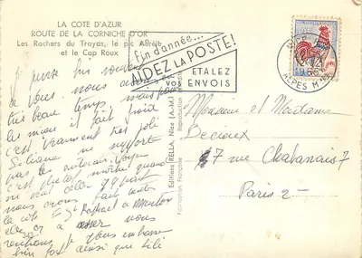 Les Rochers du Trayas, le pic Aurèle et le Cap Roux — Éditions Rella, série 343 — Verso