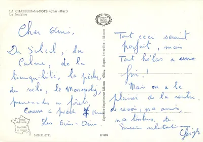 La Chapelle-des-Pots (Char.-Mar.) — Fontanna — wydawca Cing — Rewers