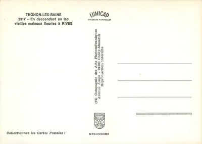 Thonon-les-Bains — W dół do jeziora, stare domy z kwiatami w Rives — Lumicap — Rewers