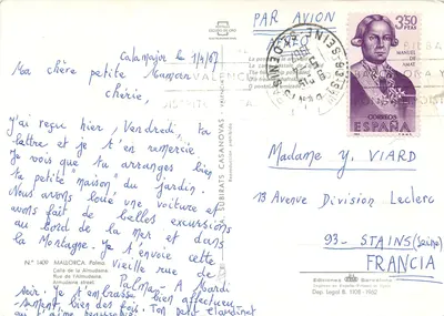 Mallorca — rue de l'Almudaina — wydawnictwo TISA, nr 1409 — Rewers