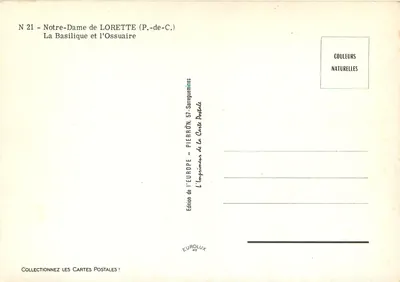 Notre-Dame de Lorette — La Basilique et l'Ossuaire — Édition de l'Europe, Pierron — Rewers