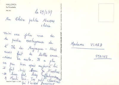 Sa Foradada — Mallorca — wydawca Postales Color Cyp — Rewers