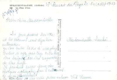 Saint-Laurent-du-Pape — O Lago — Editor CIM — Verso