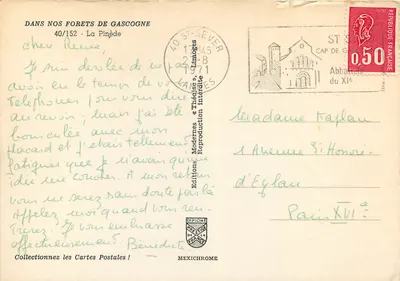 W naszych lasach Gascogii — Pinède — Éditions Timoges, n°40/152 — Rewers