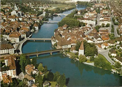Solothurn — vista aérea — Photoglob-Wehrli AG, Zürich, n° 3068