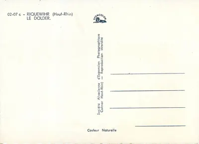 Riquewihr (Alto Reno) — O Dolder — Horizonte — Verso