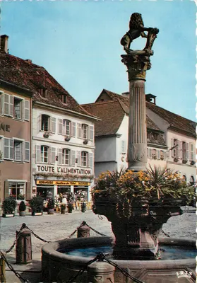 Molsheim — Fonte antiga e casa Heiligenstein — Éd. L'Alsace Pittoresque