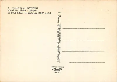Katedra w Coutances — Witraż Absydy — Séraphin i Święty Biskup Coutances (XIII wiek) — Rewers