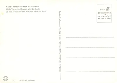 Maria-Theresien-Straße z Chaîne du Nord — Alpina Druck, nr 317 — Rewers
