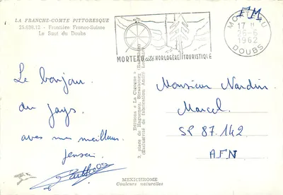 O Salto do Doubs — A Franche-Comté pitoresca — Edições de Haguenauc — Verso