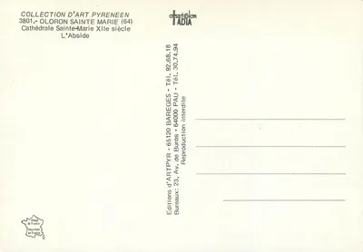 Catedral de Santa Maria — Oloron-Sainte-Marie, século XII — Éditions Gloradia — Verso