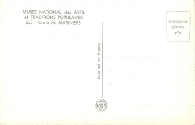 Croix de Mariniers — Museu Nacional das Artes e Tradições Populares — n°555 — Verso