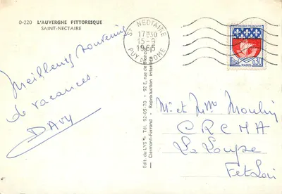 Saint-Nectaire — Wydawca L'Auvergne Pittoresque, n° 0-220 — Rewers