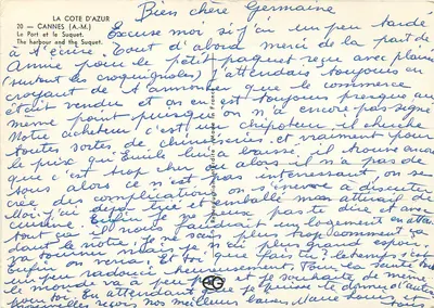 Cannes (A.M.) — Port i Suquet — Reprodukcja zabroniona — Rewers